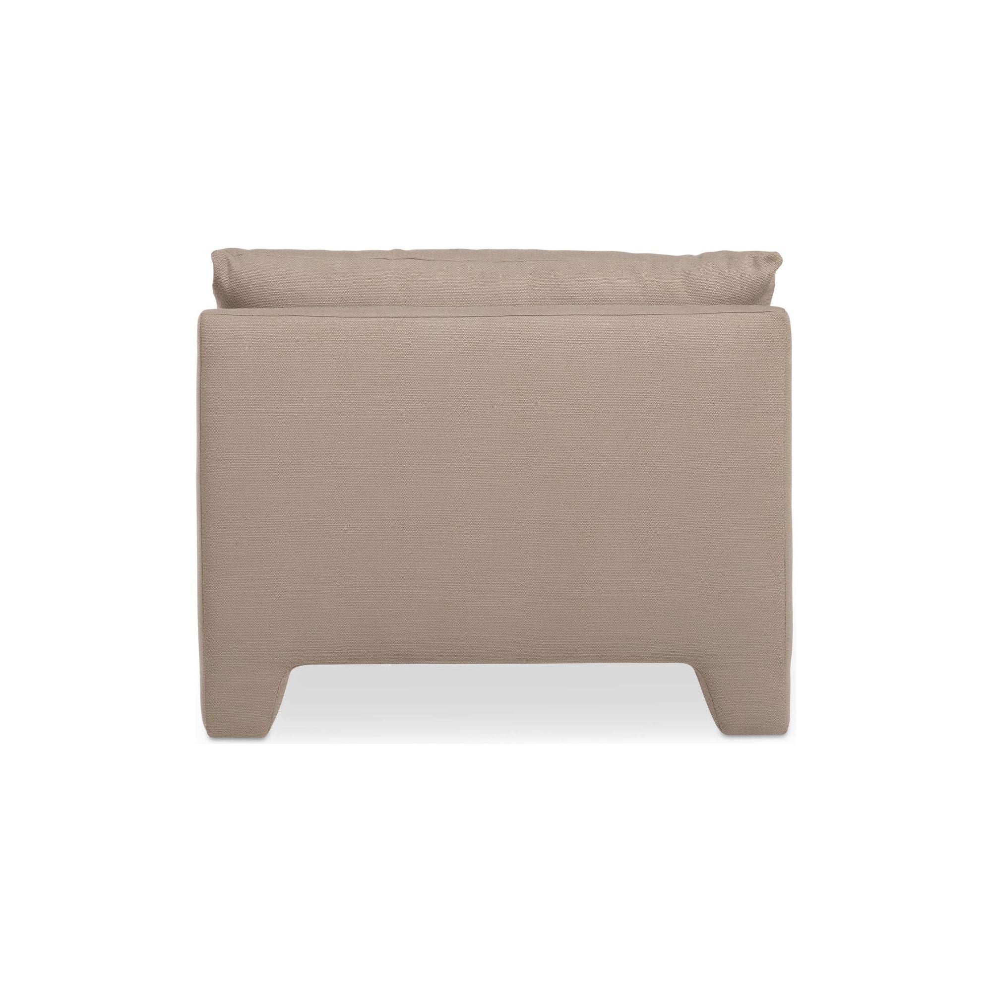 Moe’s Home Collection Estelle Flax Linen Chaise - Image 4