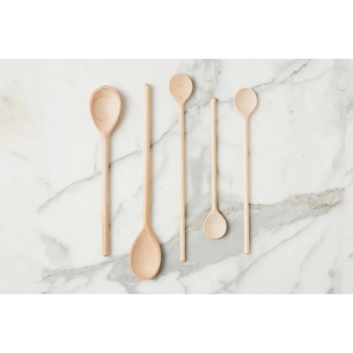 etúHOME Beechwood Cooking Spoons ~ Set Of 5 ~ IN-STORE PURCHASE ONLY - Image 3