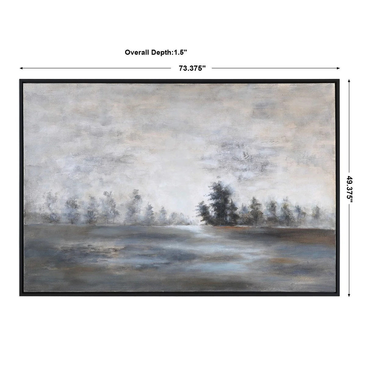 Uttermost Evening Mist Landscape Hand Painted Canvas - Image 3