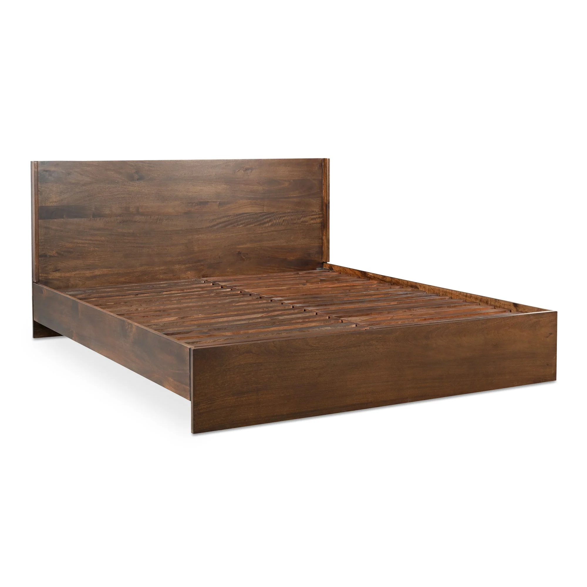 Moe's Home Collection Everett Dark Brown Mango Wood King Size Bed - Image 4