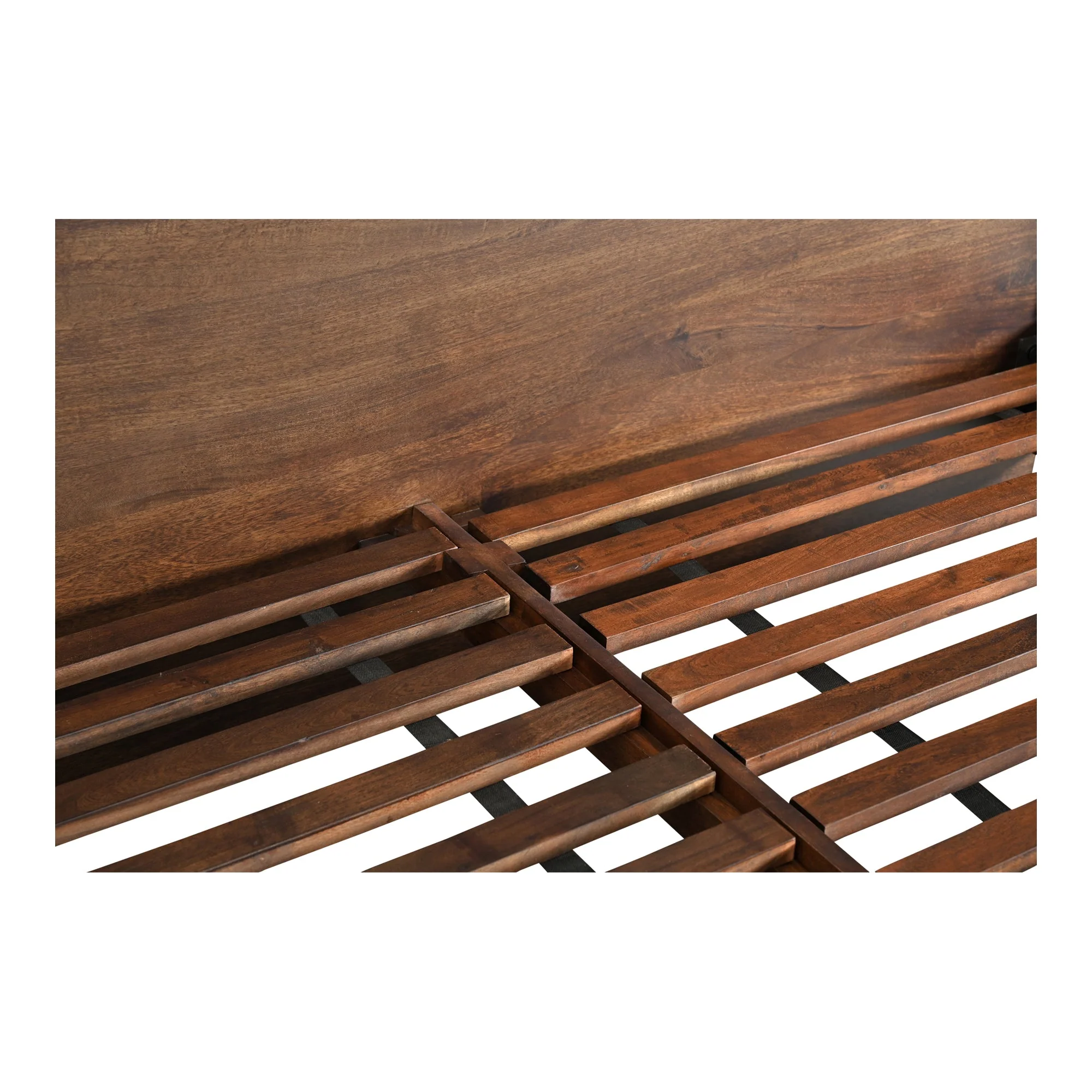 Moe's Home Collection Everett Dark Brown Mango Wood King Size Bed - Image 8