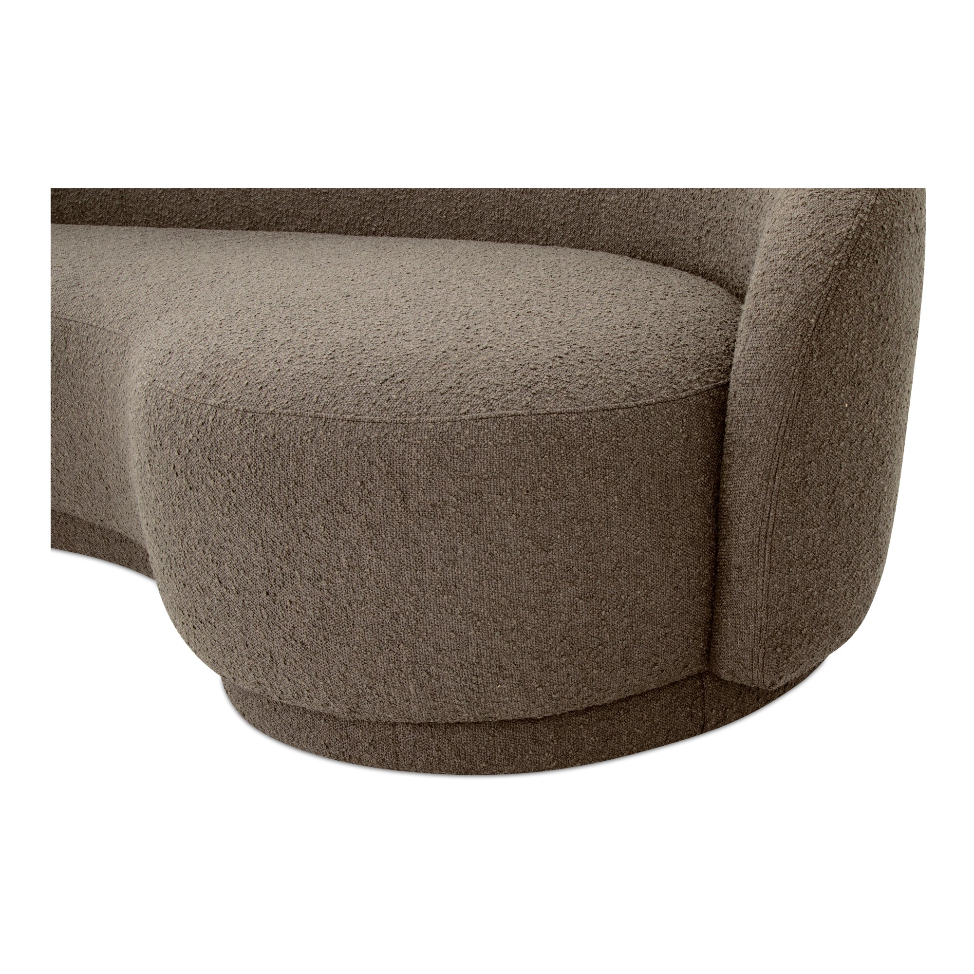 Moe's Home Collection Excelsior Warm Taupe Boucle Curved Sofa - Image 6