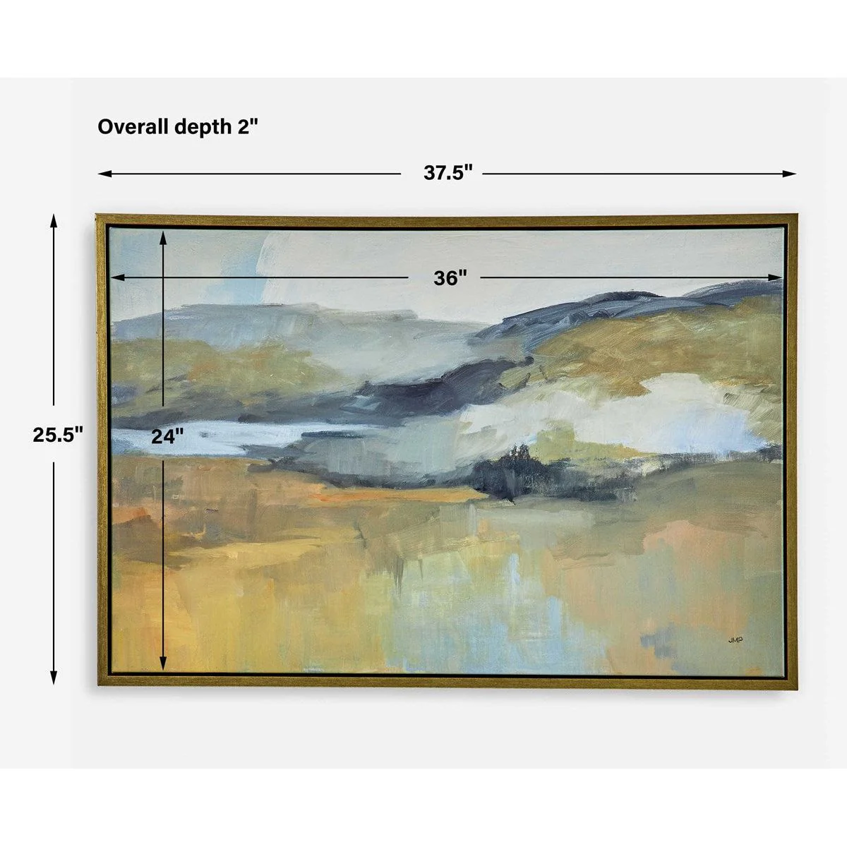 Uttermost Folded Hills Modern Abstract Landscape Framed Canvas - Image 6