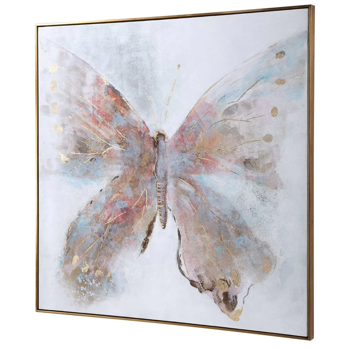 Uttermost Free Flying Butterfly Contemporary Hand Painted Canvas - Image 4