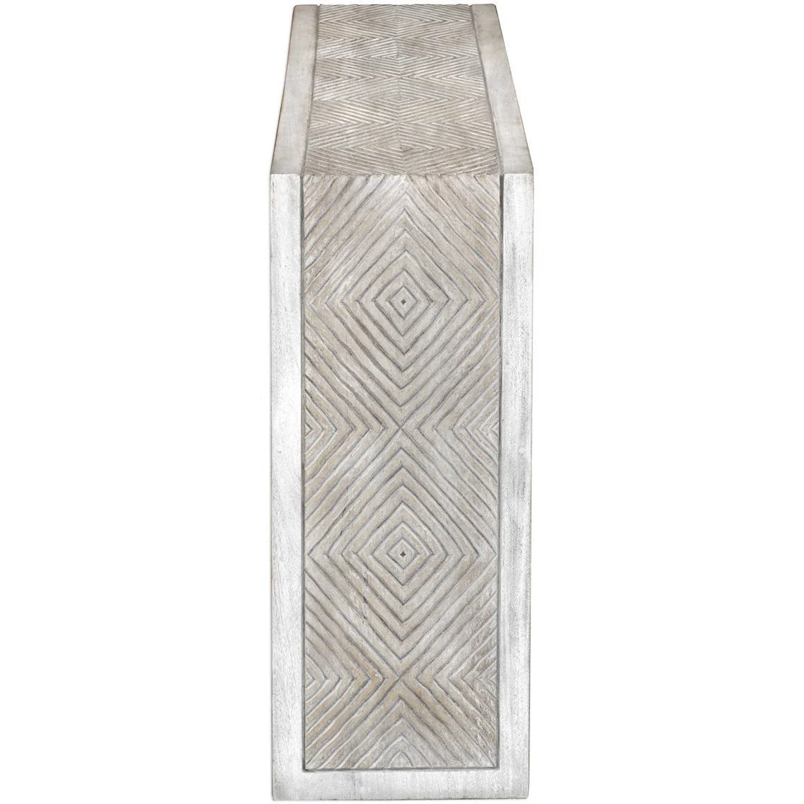 Uttermost Genera Aged Bone Wood Modern Console Table - Image 5