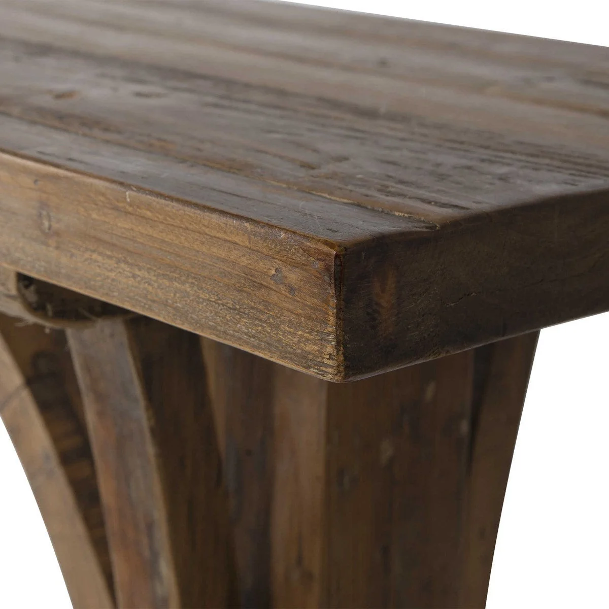 Uttermost Genessis Reclaimed Fir Wood Rustic Modern Console Table - Image 5