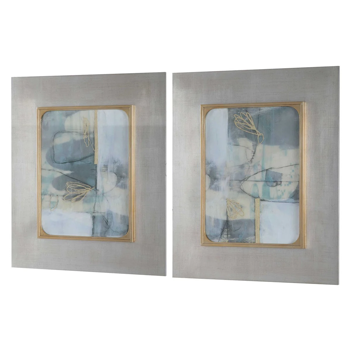 Uttermost Gilded Whimsy Set of 2 Abstract Framed Prints - Image 4