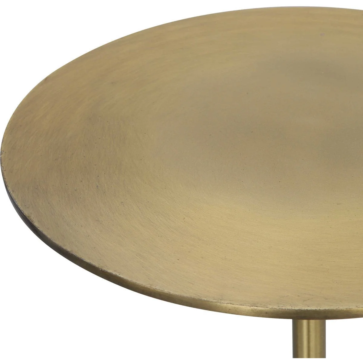 Uttermost Gimlet Brushed Brass Iron With Black Marble Modern Round Drink Table - Image 7
