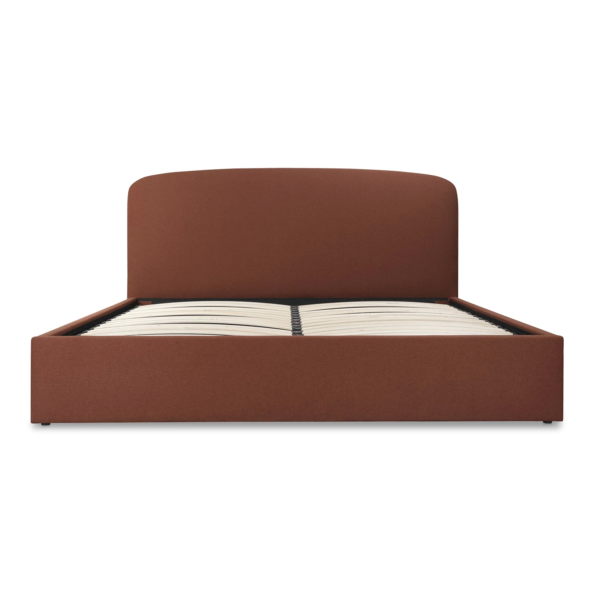 Moe's Home Collection Joan Brown Upholstered King Size Bed With Storage - Image 15