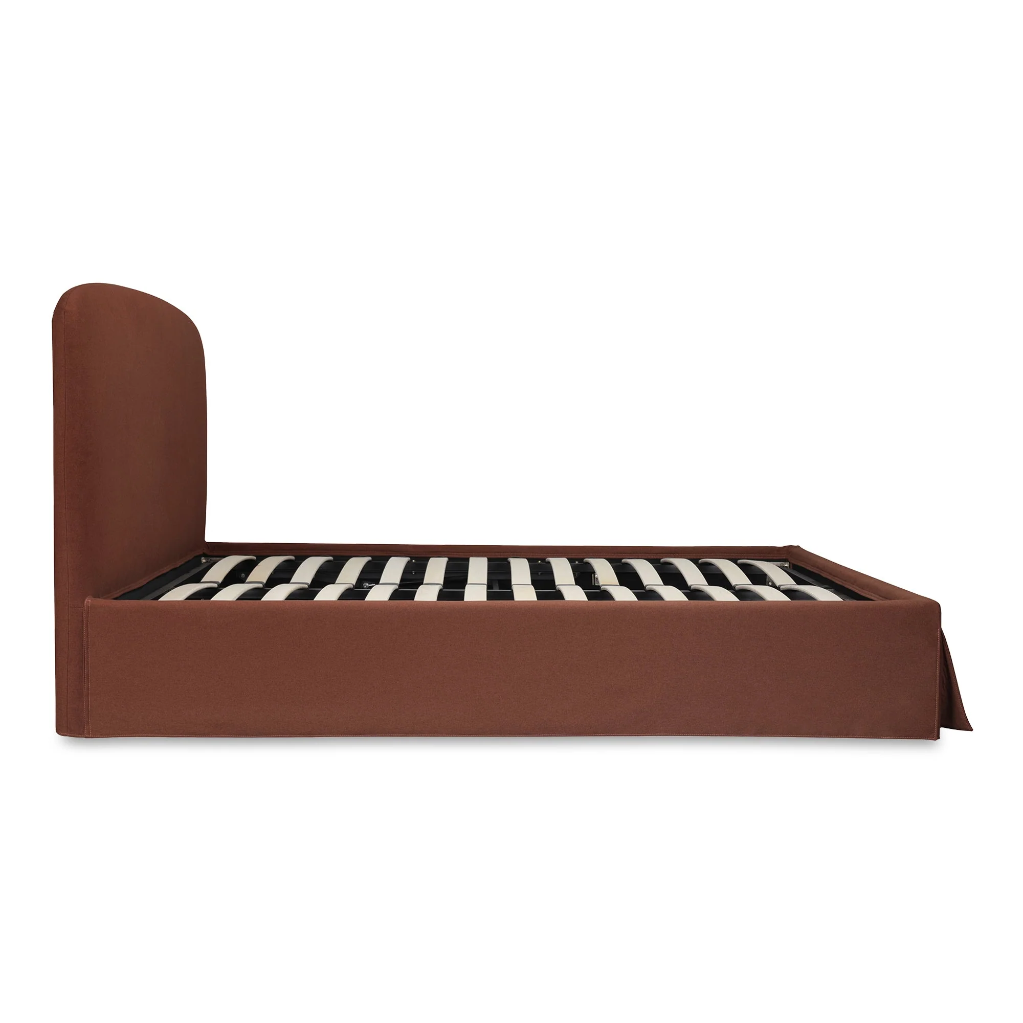 Moe's Home Collection Joan Brown Upholstered King Size Bed With Storage - Image 4