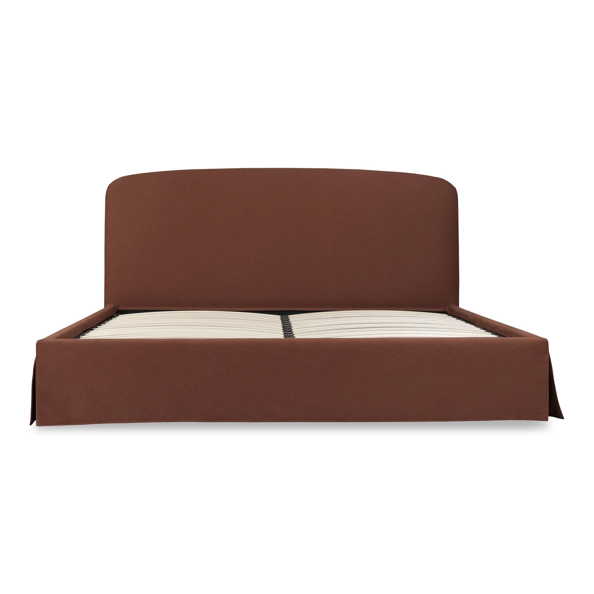 Moe's Home Collection Joan Brown Upholstered Queen Bed With Storage - Image 4
