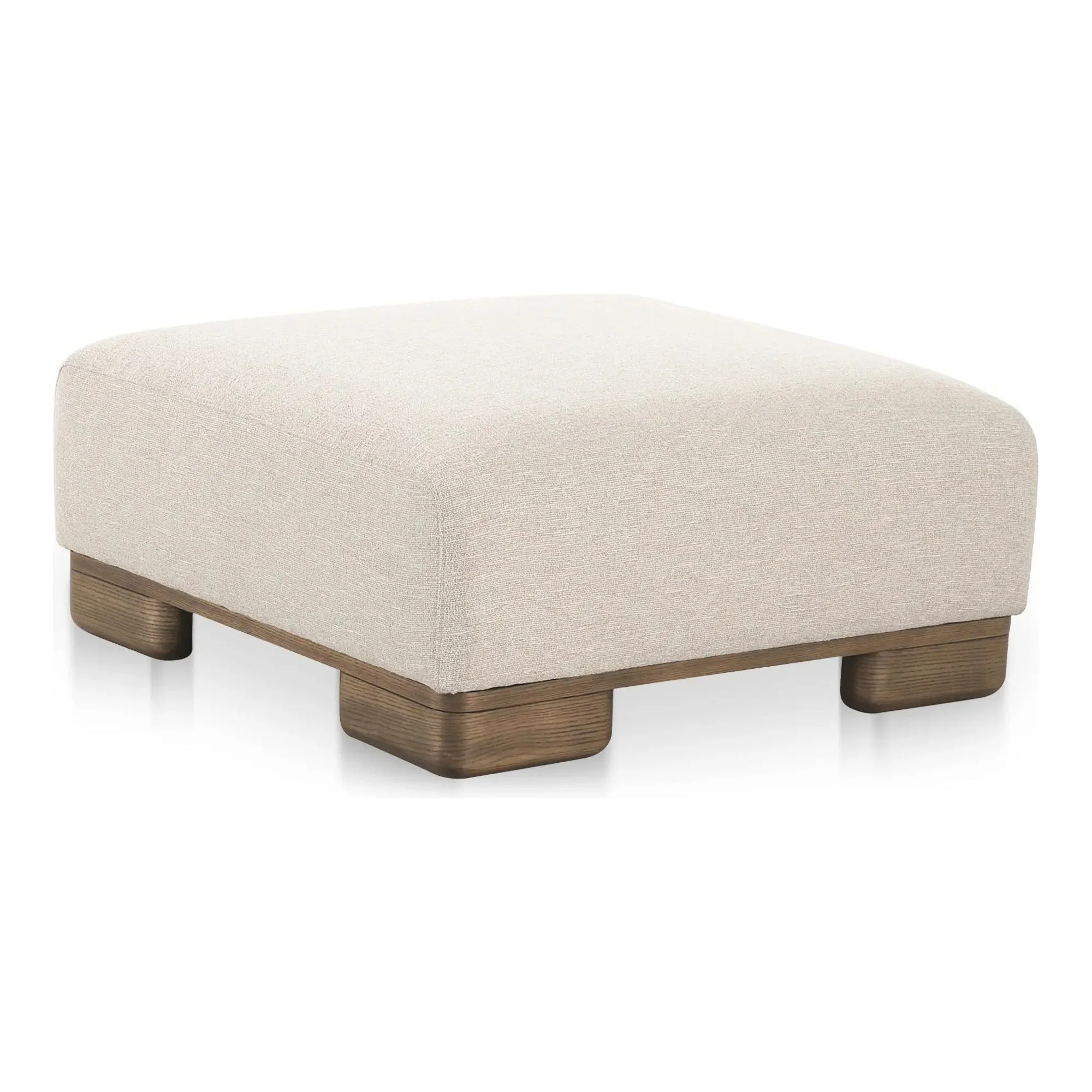 Moe’s Home Collection June Oatmeal Ottoman - Image 2