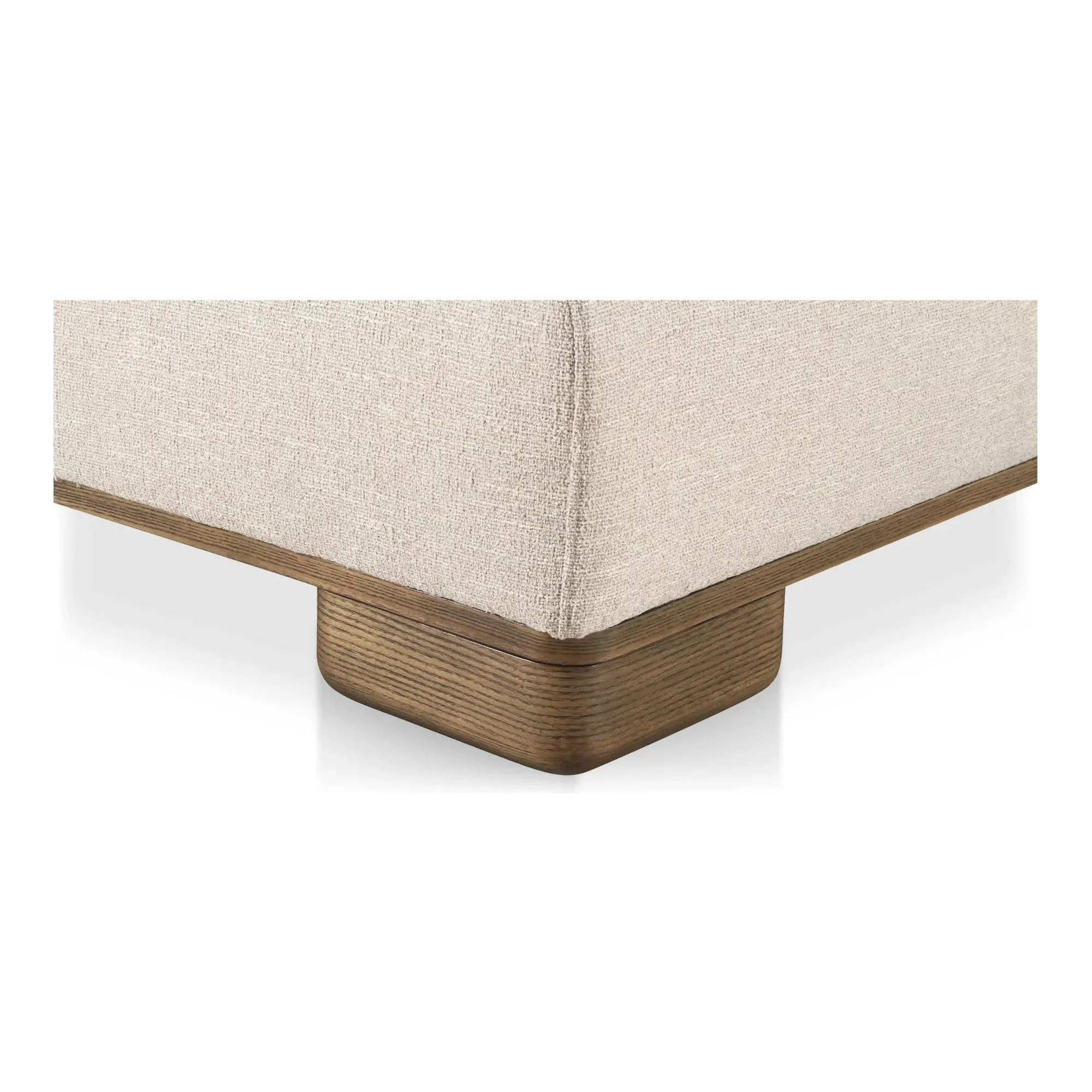 Moe’s Home Collection June Oatmeal Ottoman - Image 5