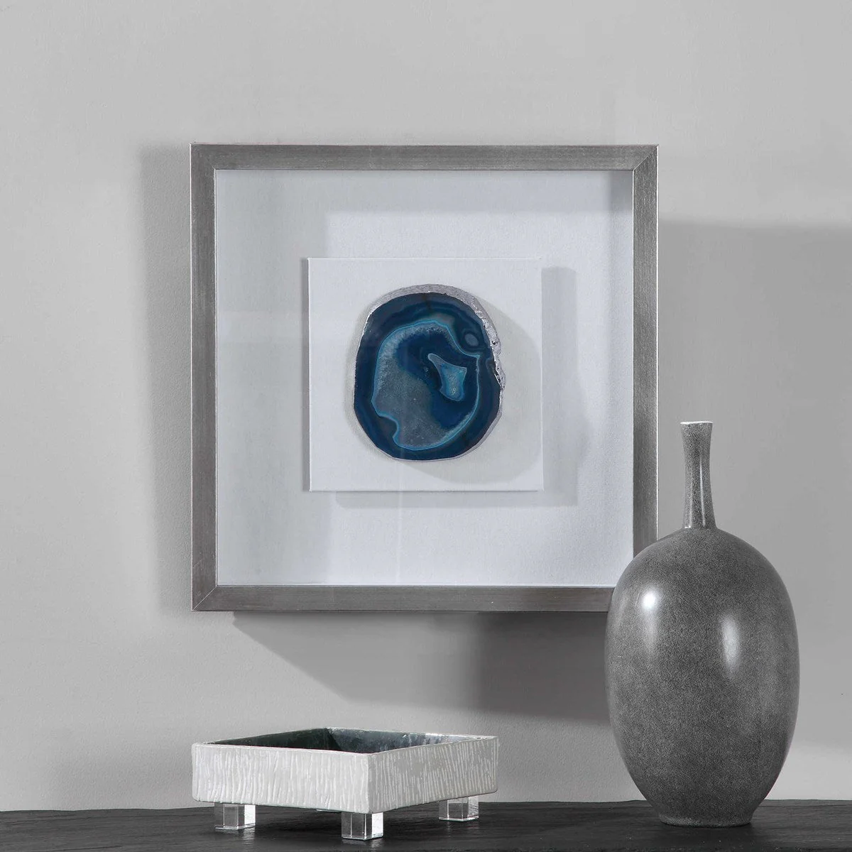 Uttermost Kalia Blue Agate Stone Shadow Box Frame - Image 4