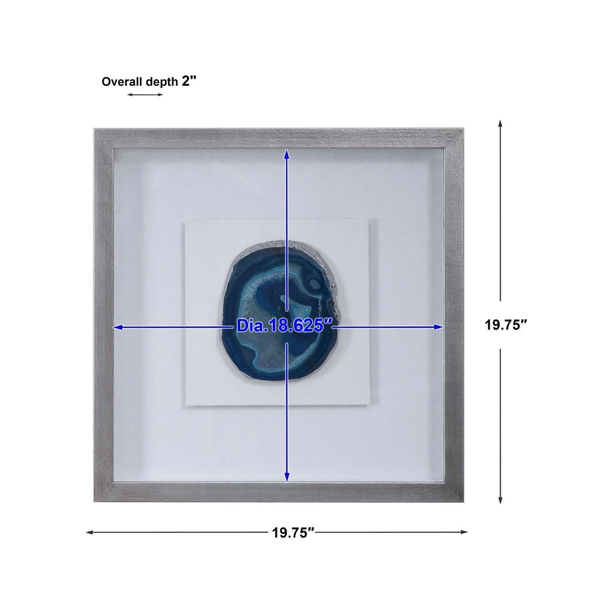 Uttermost Kalia Blue Agate Stone Shadow Box Frame - Image 9
