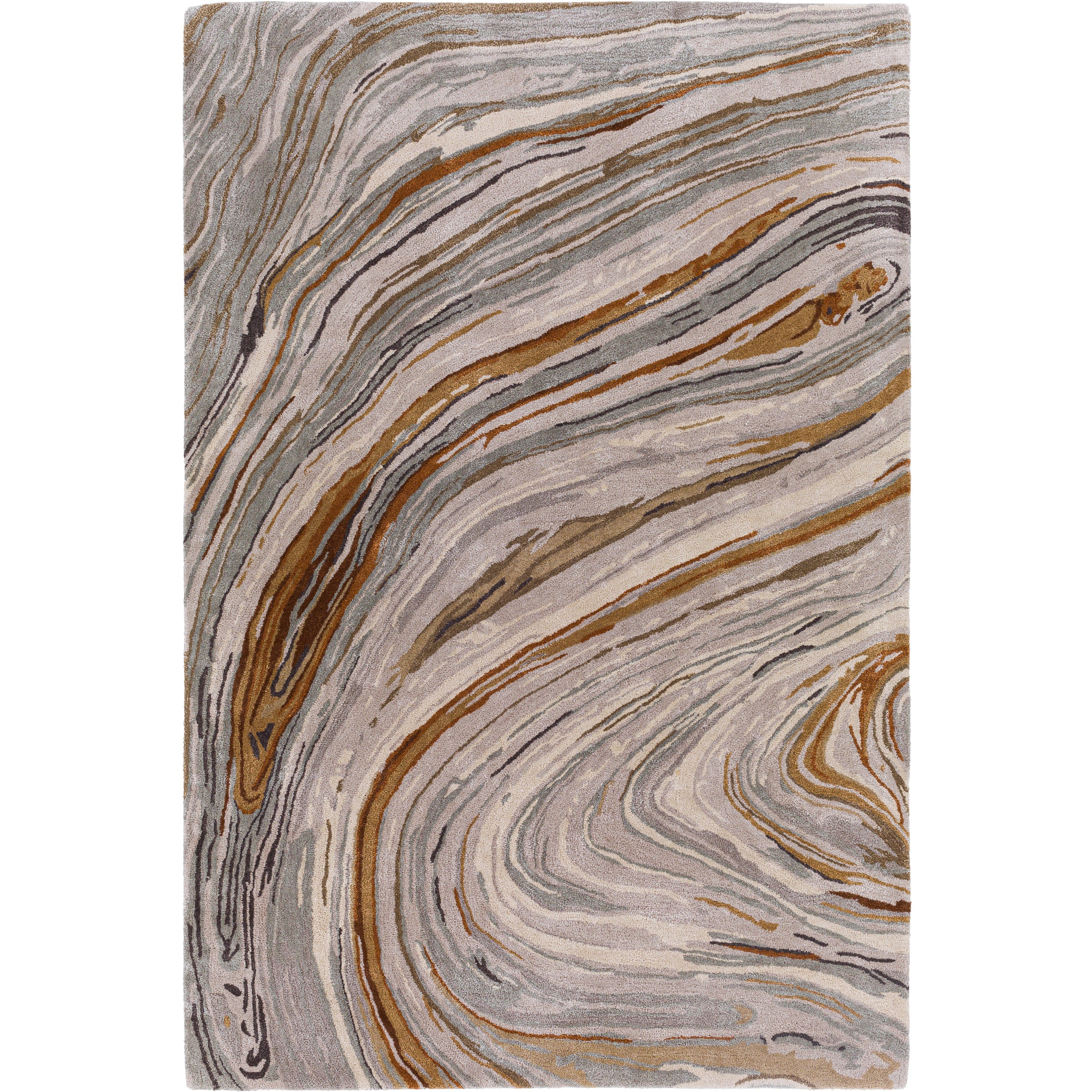Surya Rugs Kavita Collection Charcoal, Brown, Camel, Gray, Tan & Light Beige Area Rug KVT-2311 - Image 2
