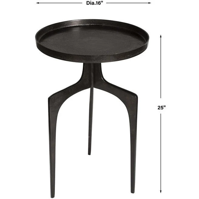 Uttermost Kenna Antique Bronze Modern Accent Table - Image 5