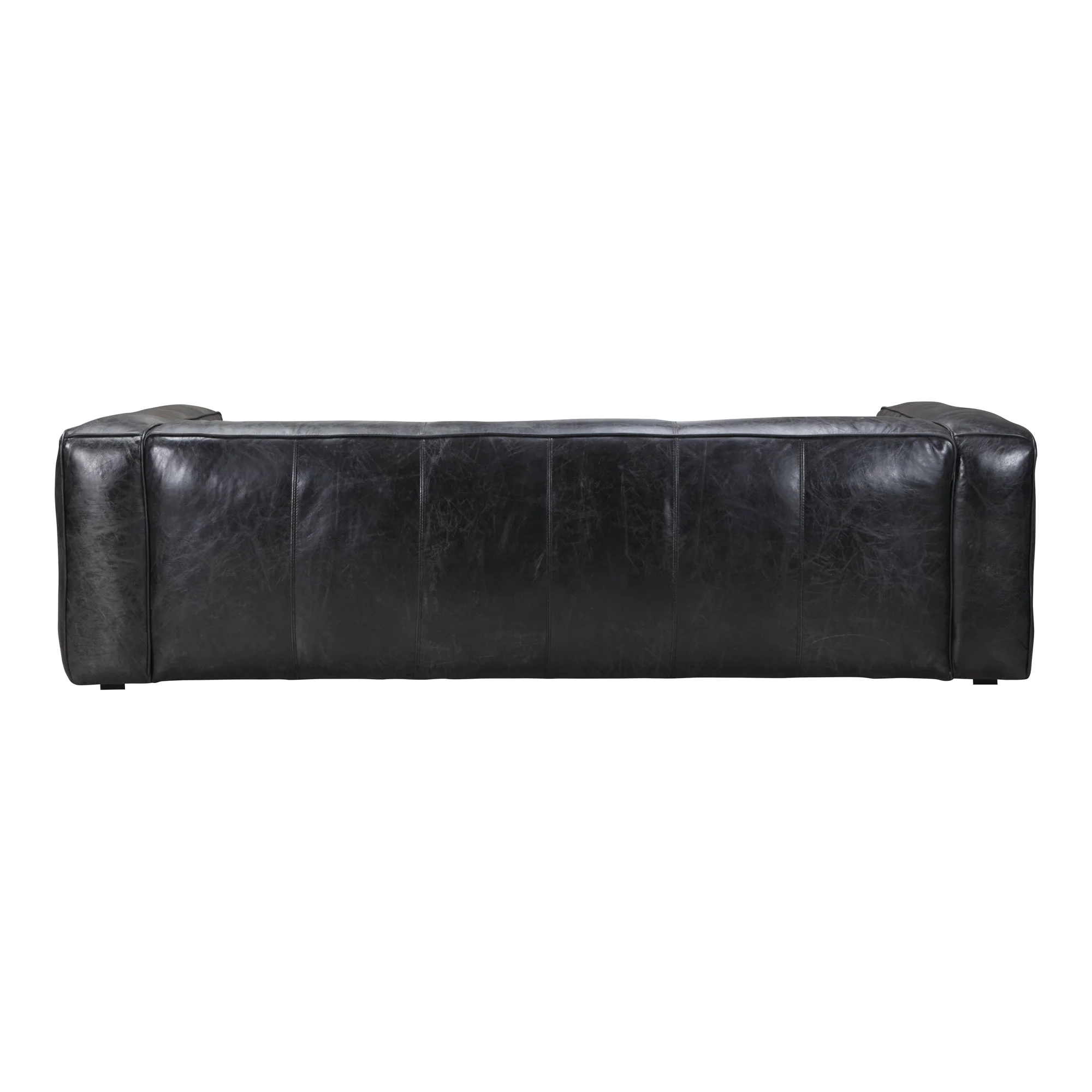 Moe's Home Collection Kirby Black Leather Sofa - Image 4