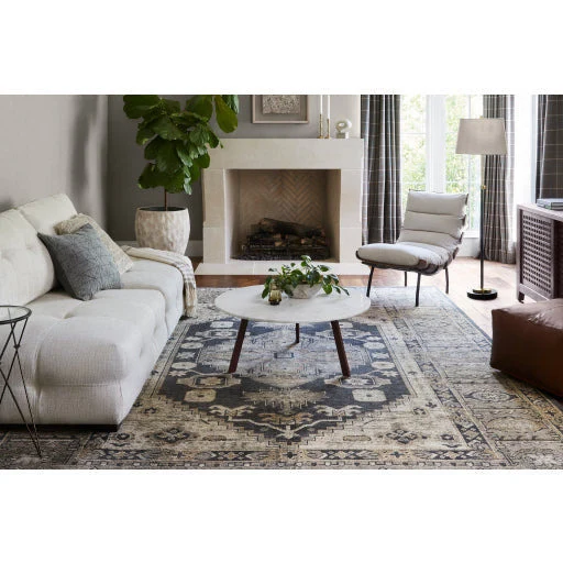 Surya Laval Modern Channeled Lounge Accent Chair With Wood Back - Image 6
