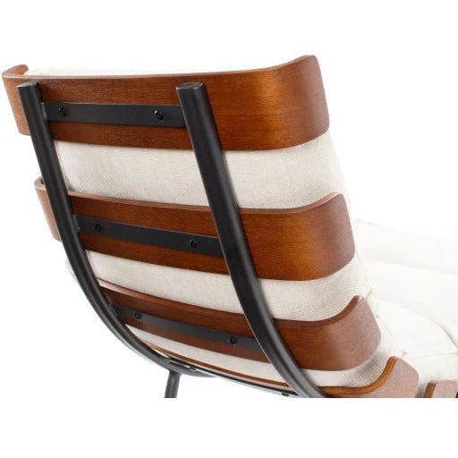 Surya Laval Modern Channeled Lounge Accent Chair With Wood Back - Image 8