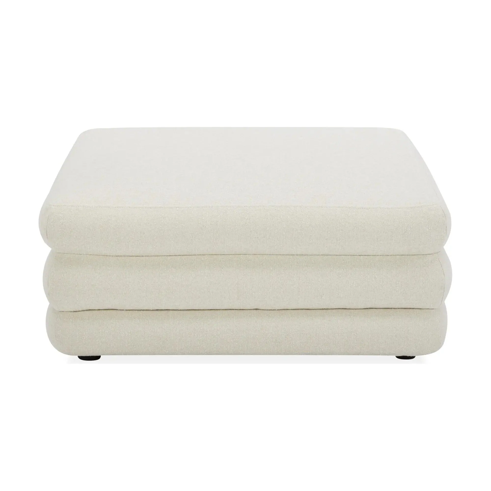 Moe’s Home Collection Lowtide Warm White Ottoman - Image 3
