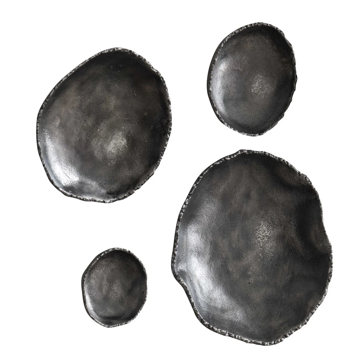 Uttermost Lucky Coins Set of 4 Nickel Bowls Metal Wall Decor - Image 6