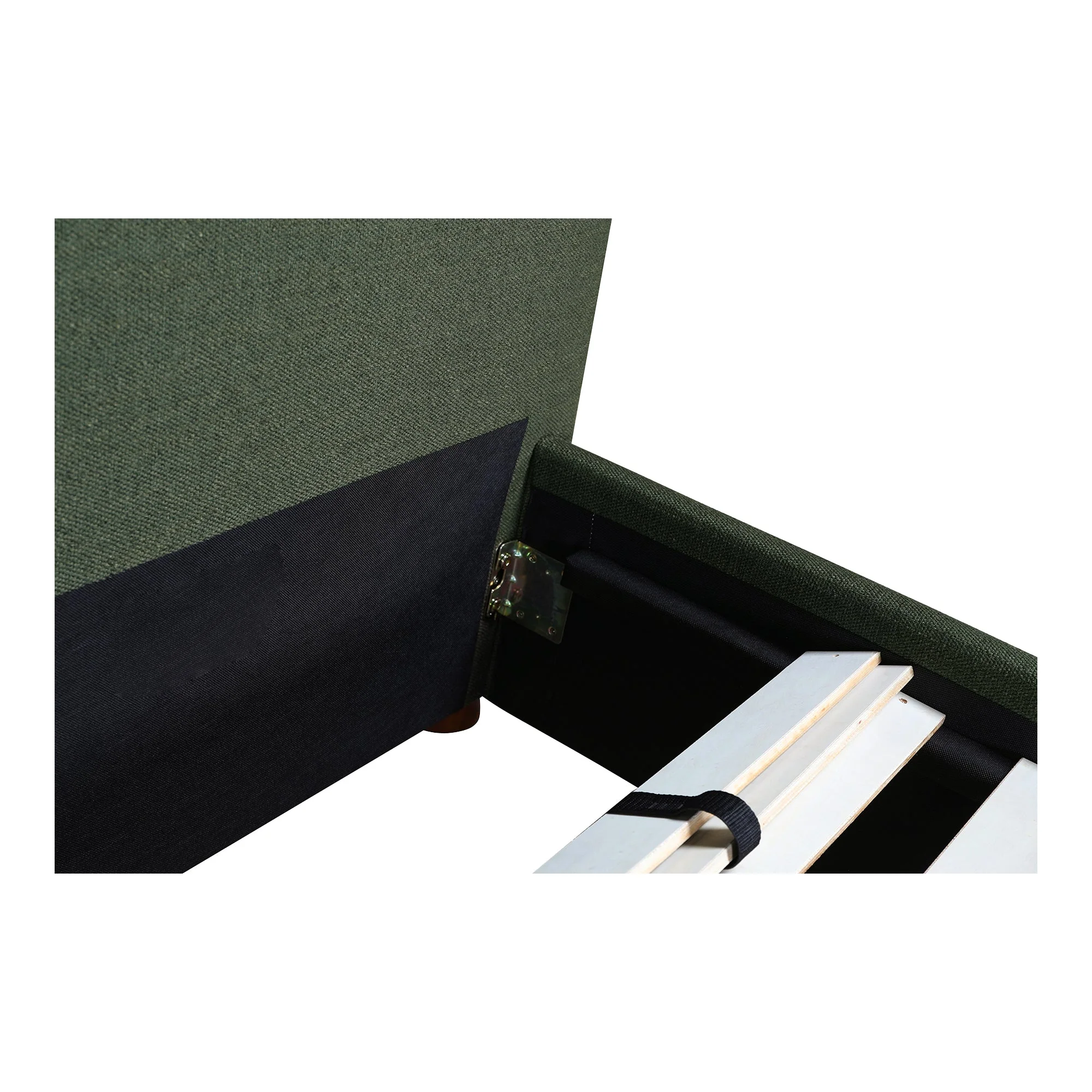 Moe's Home Collection Luzon Green Upholstered Queen Size Bed - Image 11
