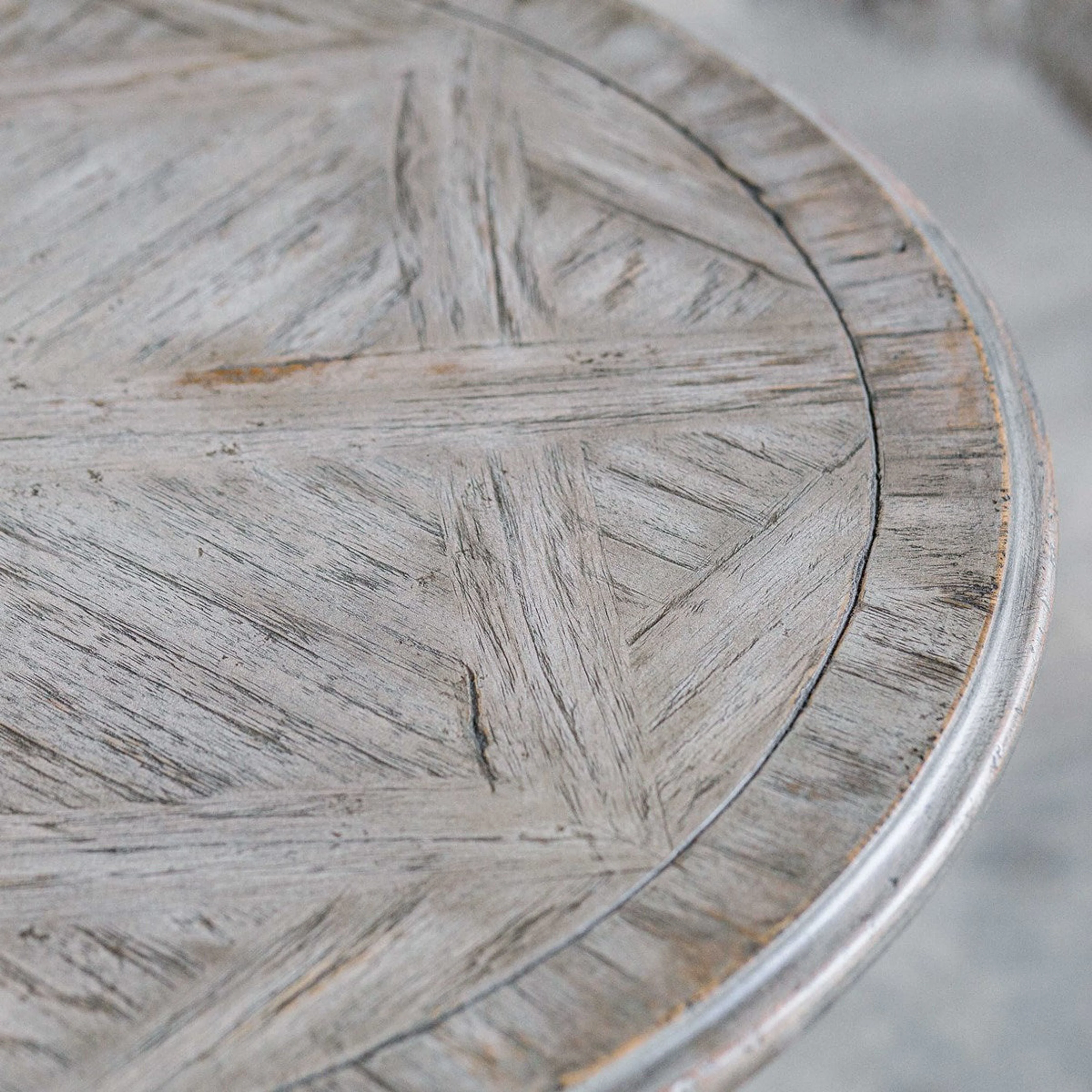 Uttermost Maiva Aged White Mango Wood Round Side Table - Image 7