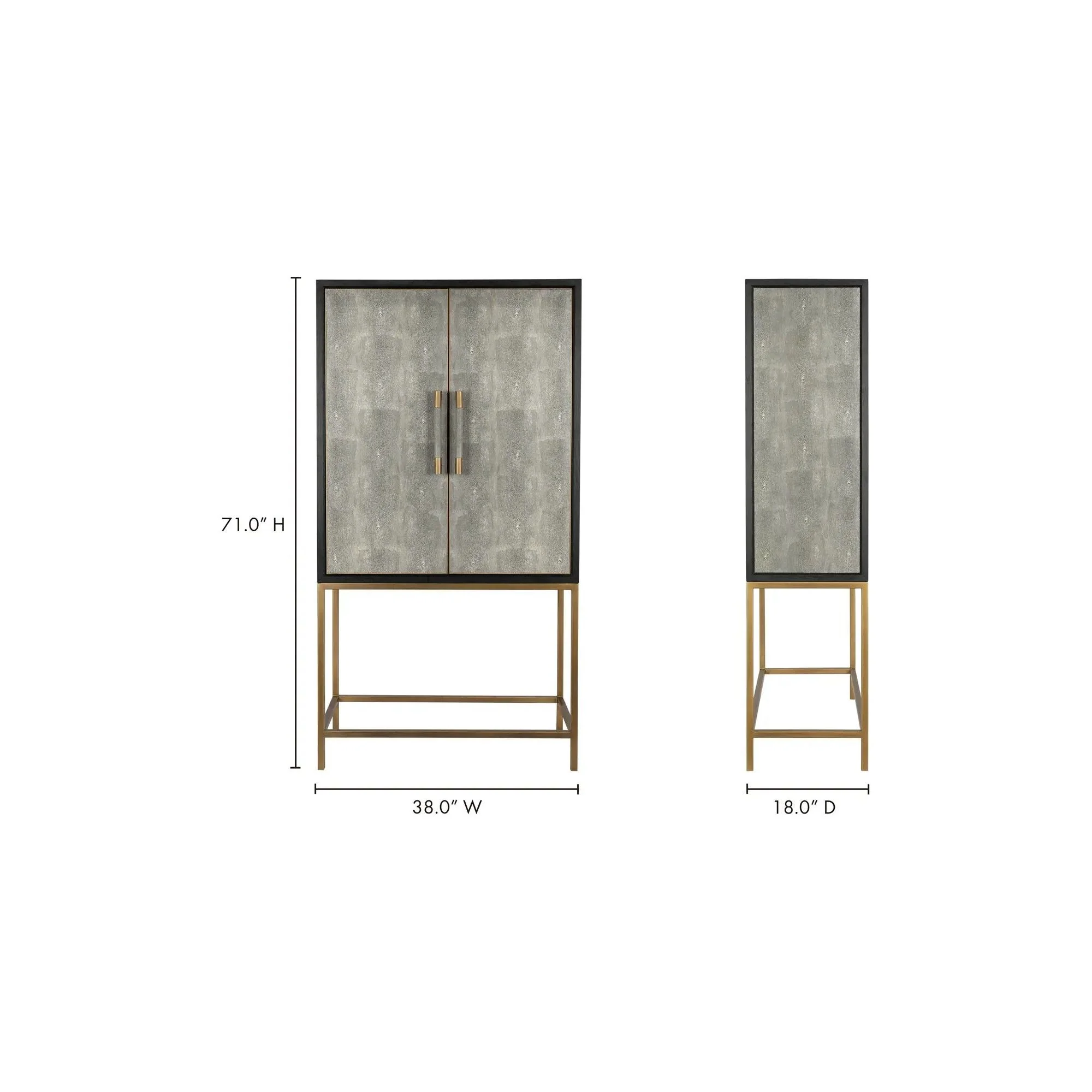 Moe’s Home Collection Mako Shagreen Bar Cabinet - Image 12