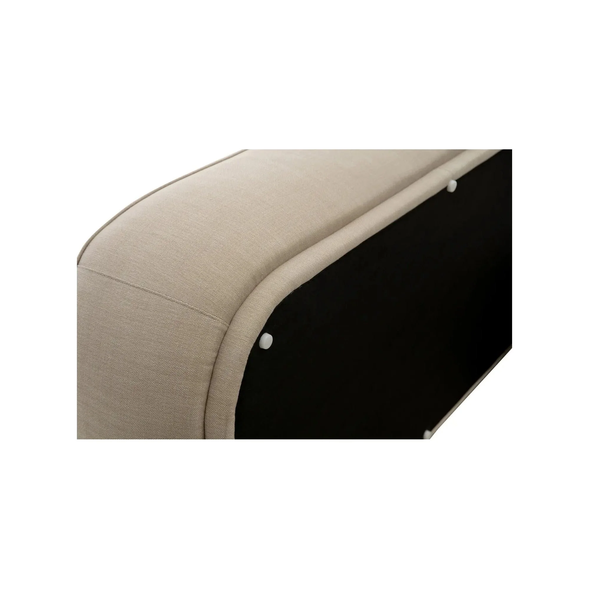 Moe’s Home Collection Marion Beige Rectangular Ottoman - Image 6