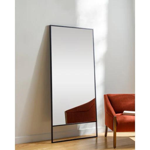 Surya Wall Decor & Mirrors Maxxis Modern Large Wall Mirror Black Finish MXS-001 - Image 2