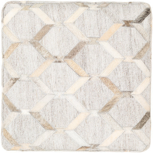 Surya Medora Modern Charcoal, Gray & Beige Pouf Ottoman MDPF-003 - Image 3