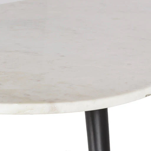 Surya Miami Modern White Marble Top With Black & Brass Base Coffee Table MII-001 - Image 3