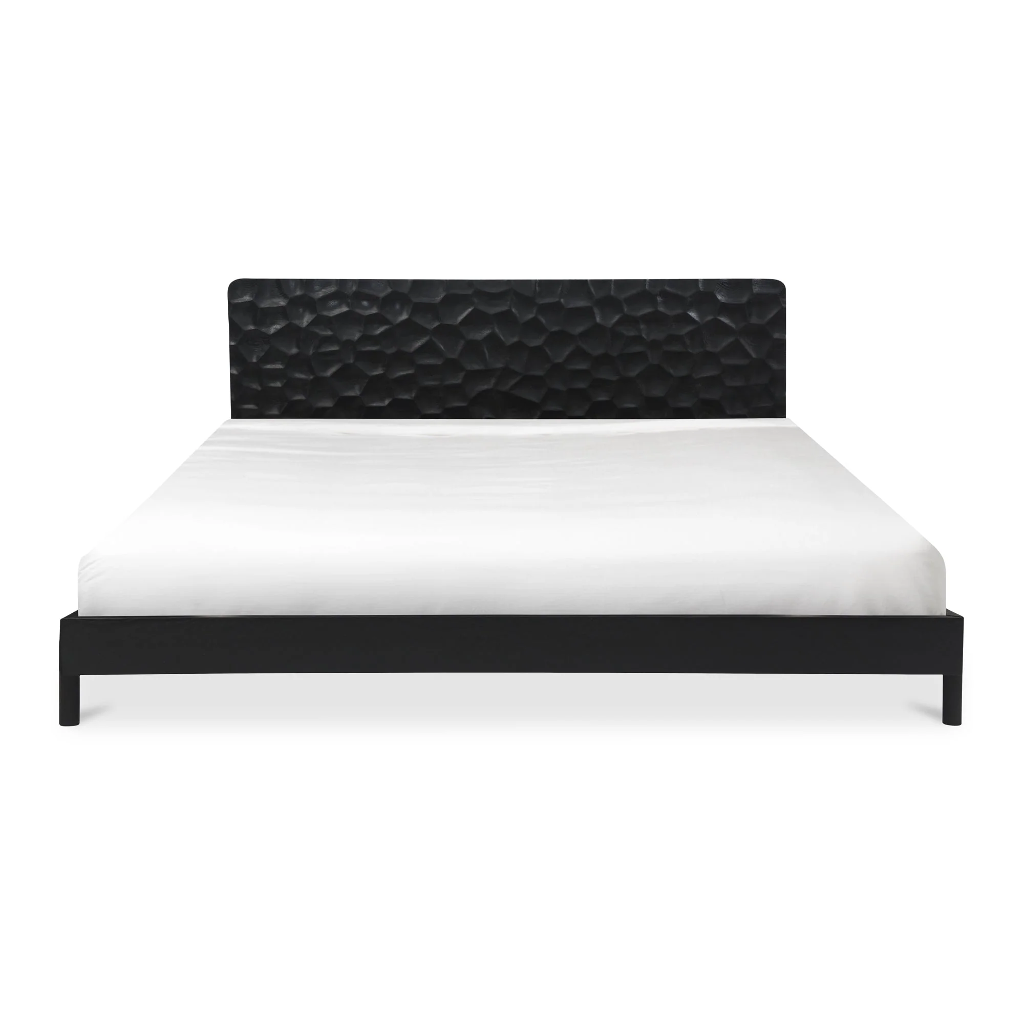 Moe's Home Collection Misaki Black Wood Queen Size Bed