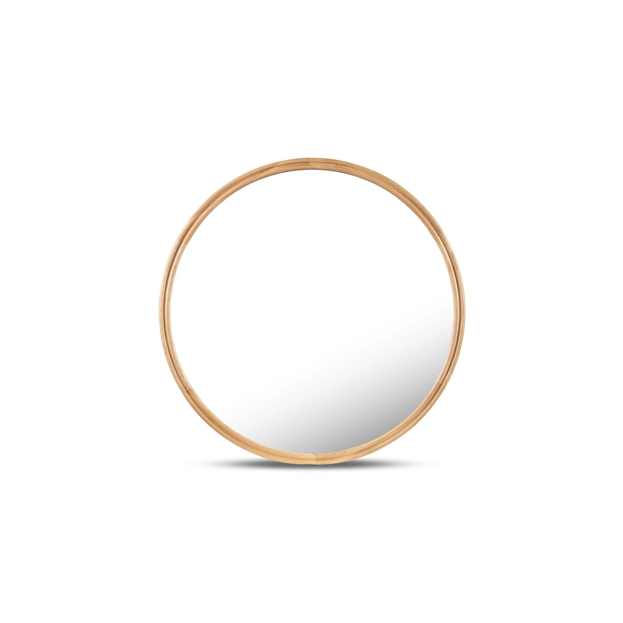 Moe's Home Alcott Round Mirror Small Oak - Image 3
