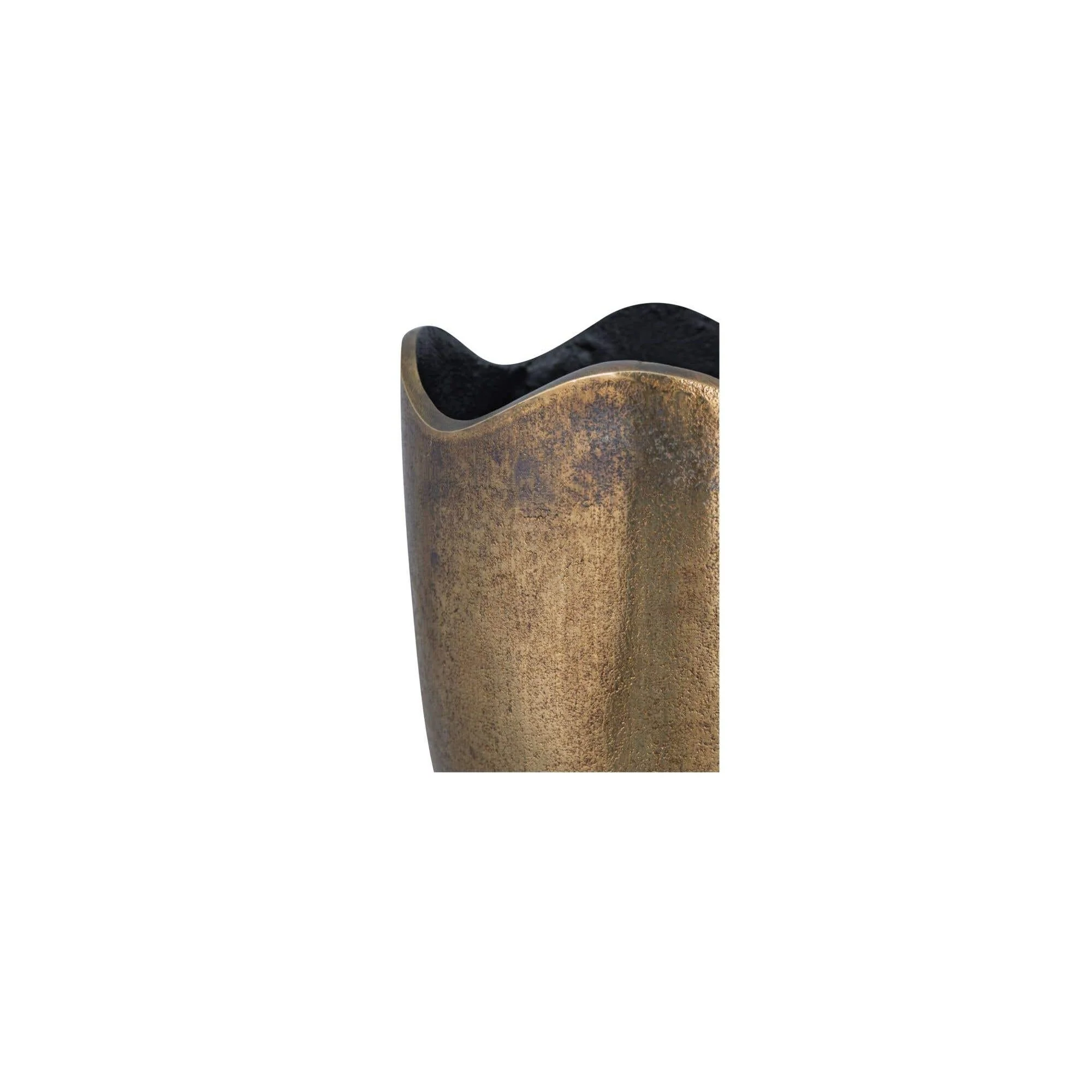 Moe's Home Athena Cast Aluminum Vase Antique Brass - Image 4