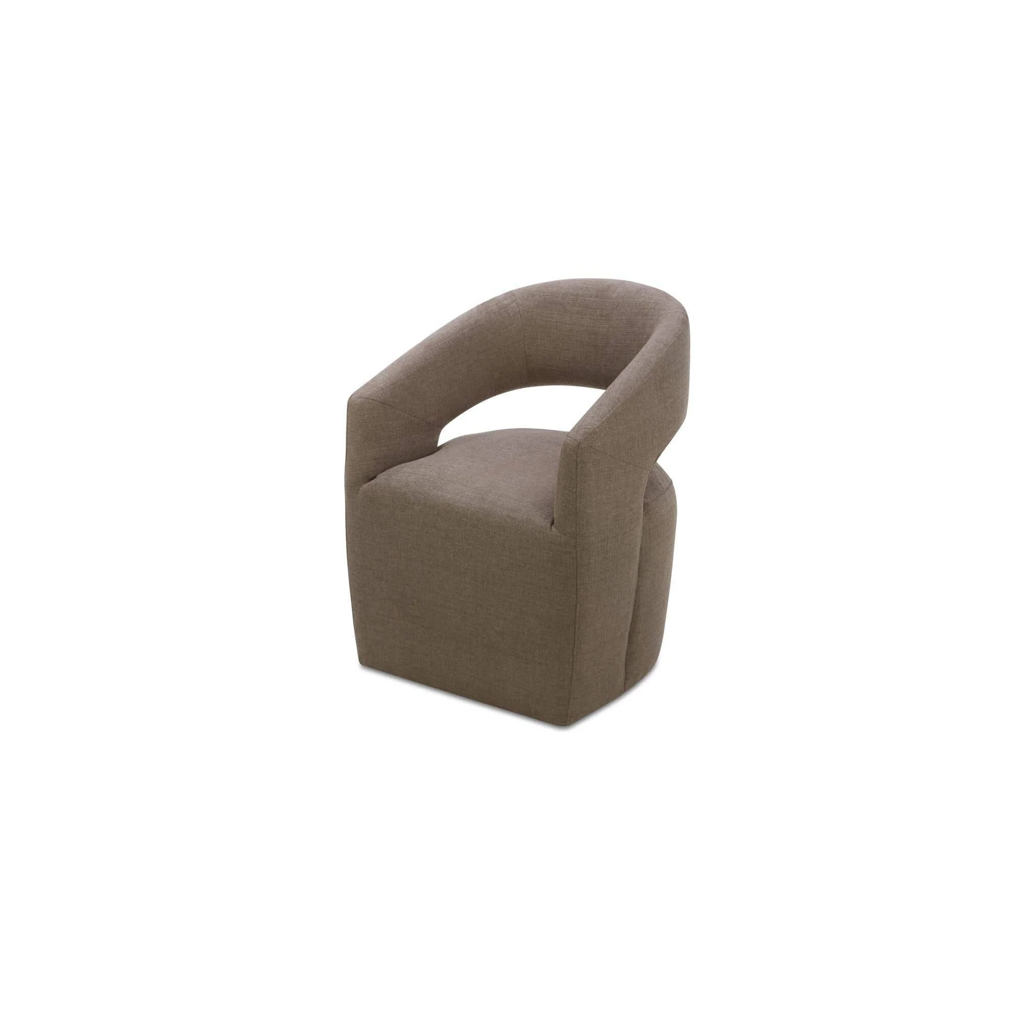 Moe's Home Barrow Rolling Dining Chair Soft Taupe - Image 3