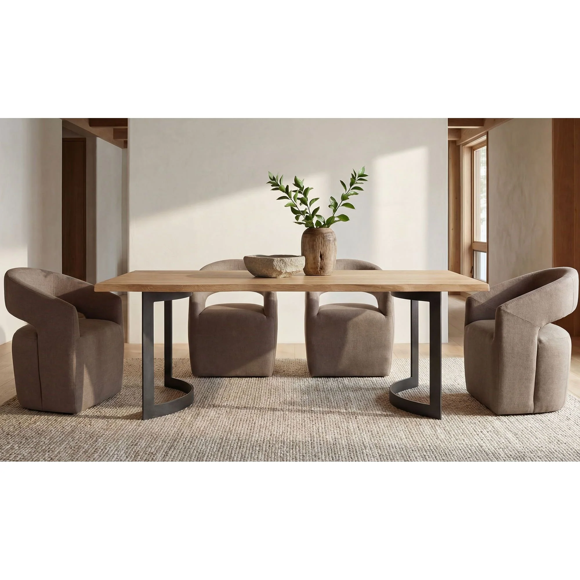 Moe's Home Bent Dining Table Extra Small Oak - Image 2