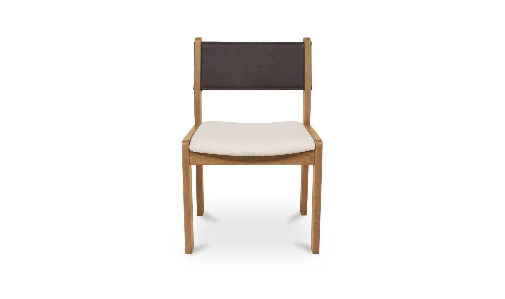 Moe's Home Carol Dining Chair Deep Brown Leather Set of Two - Image 3
