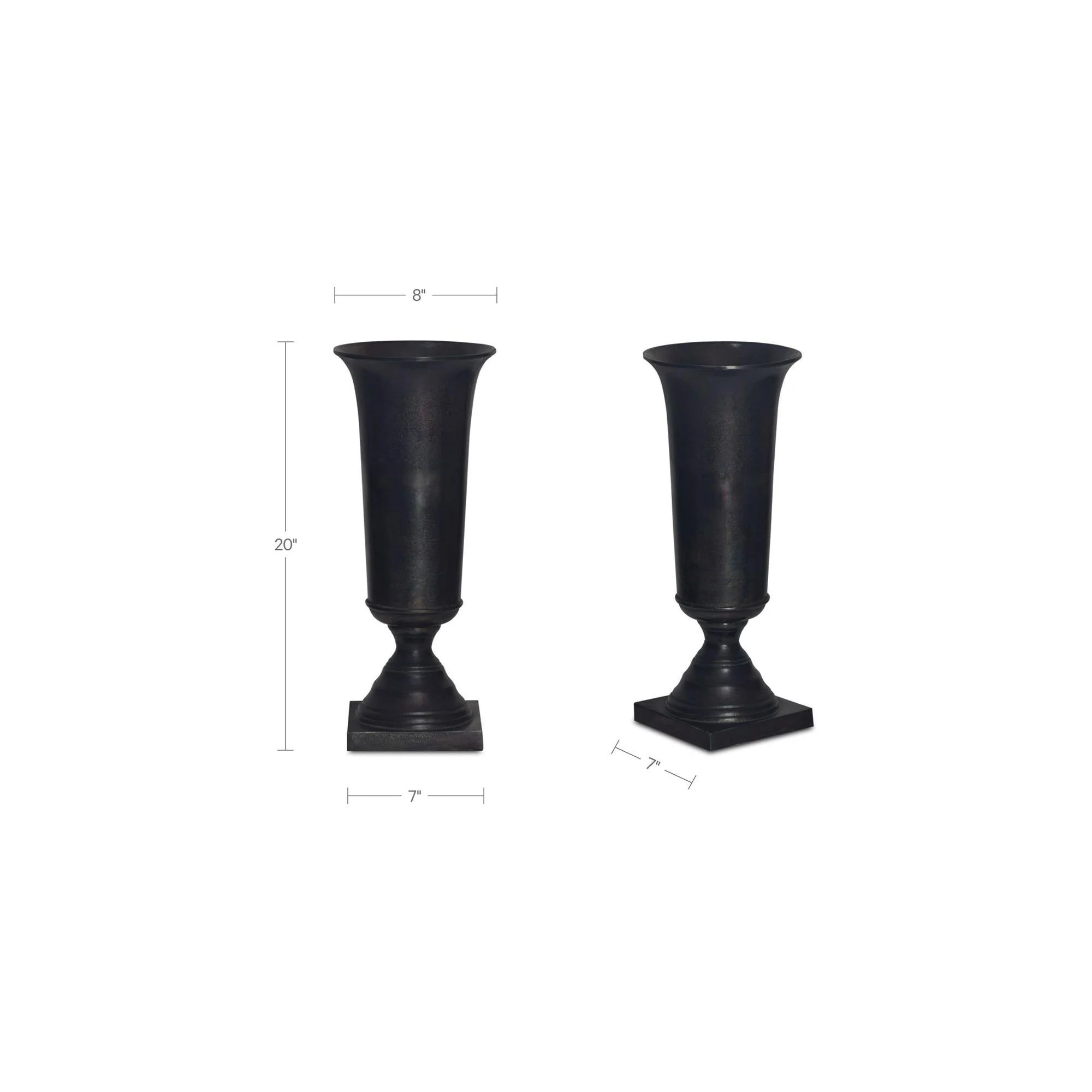 Moe's Home Cassia Cast Aluminum Vase Black - Image 3