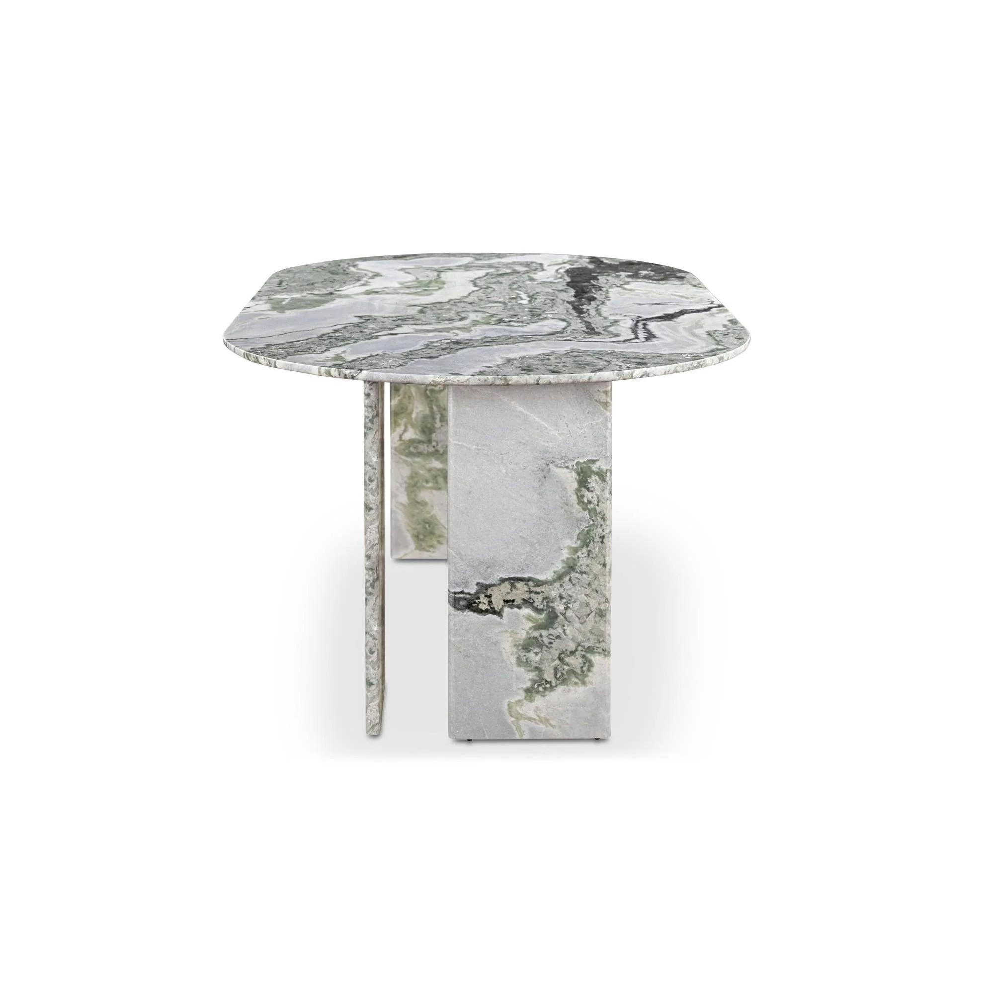 Moe's Home Celia Oval Dining Table Green Onyx Marble - Image 5