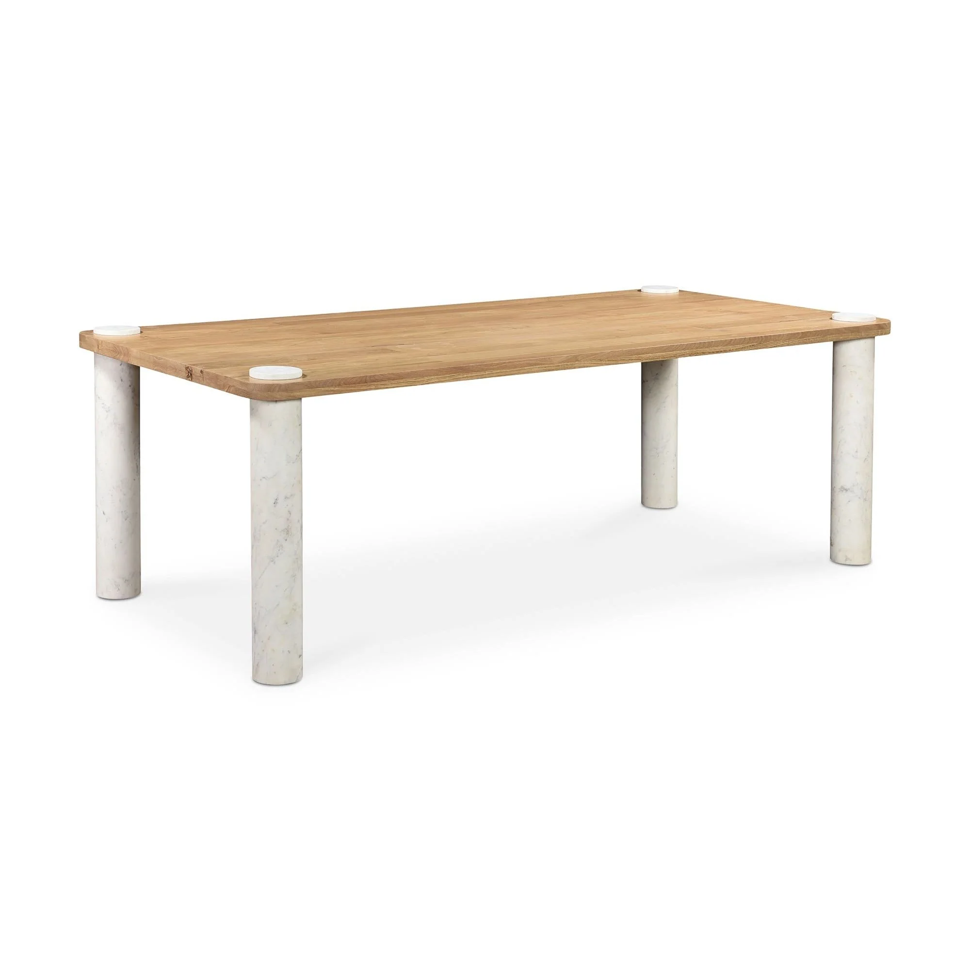 Moe's Home Century Dining Table Natural White Marble Leg - Image 6