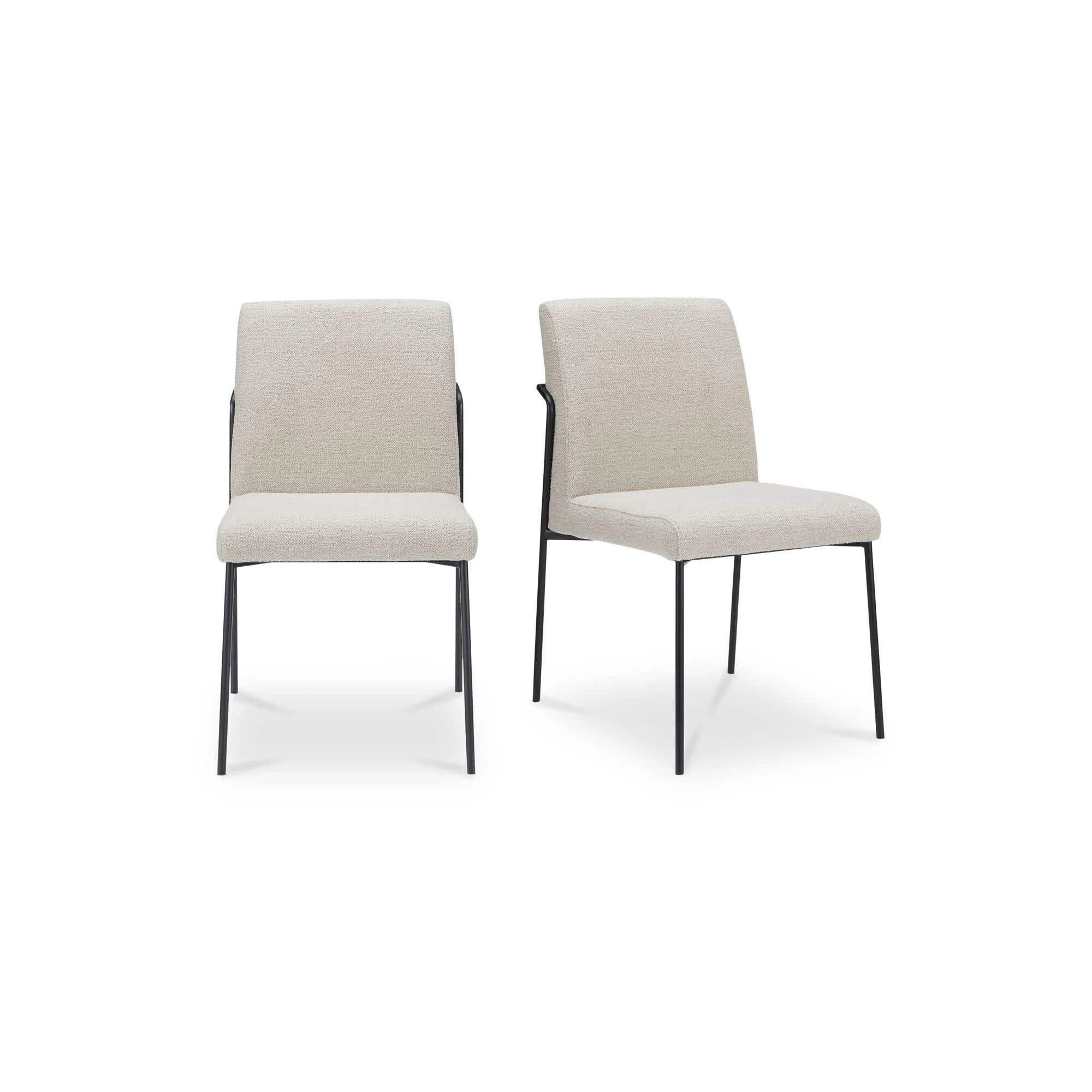 Moe's Home Danny Dining Chair Ivory Set of Two