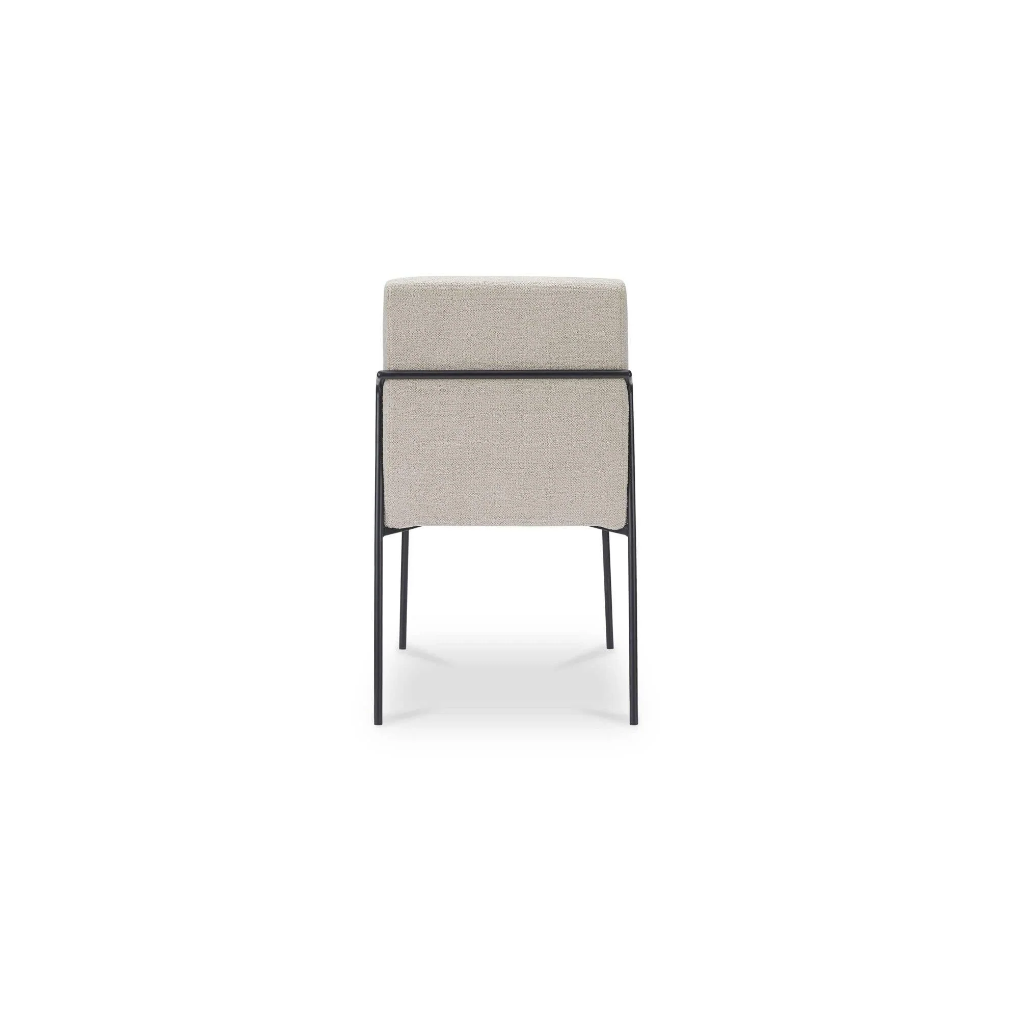 Moe's Home Danny Dining Chair Ivory Set of Two - Image 9