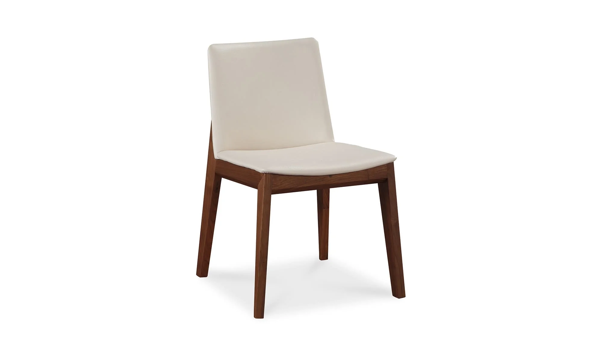 Moe's Home Deco Dining Chair Cream White PVC - Set Of Two - Image 5