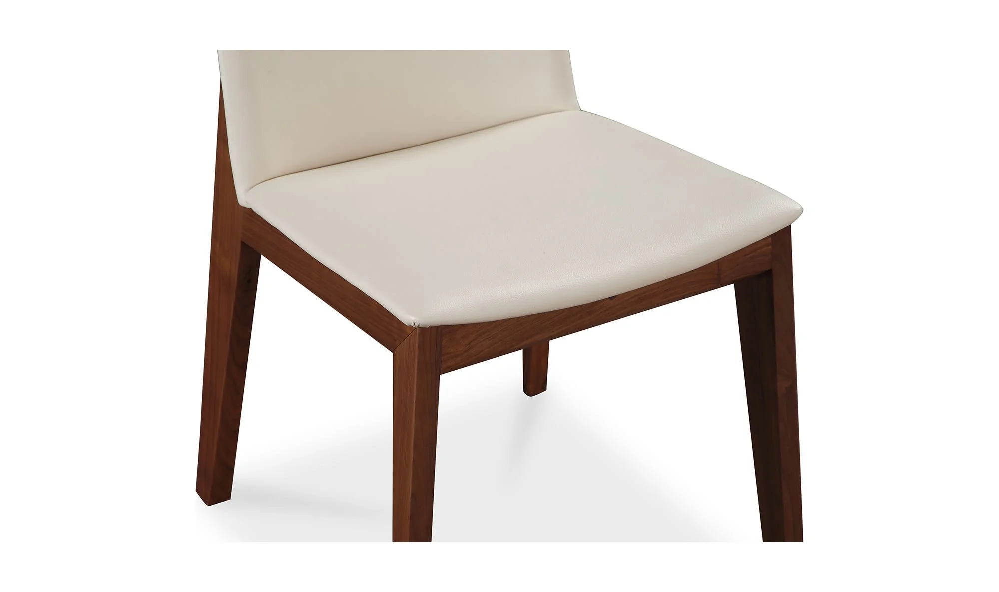 Moe's Home Deco Dining Chair Cream White PVC - Set Of Two - Image 8
