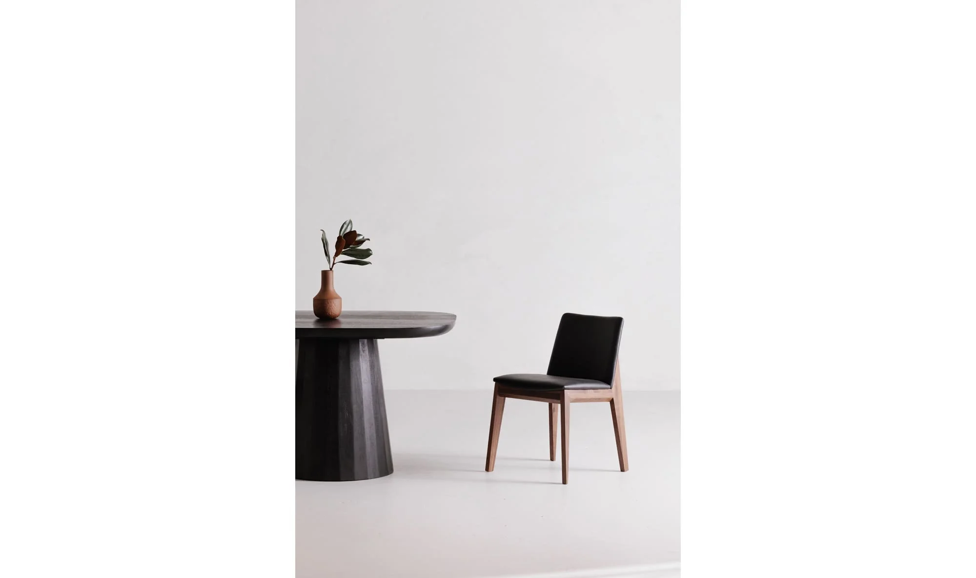 Moe's Home Deco Dining Chair Ebony PVC - Set Of Two - Image 2