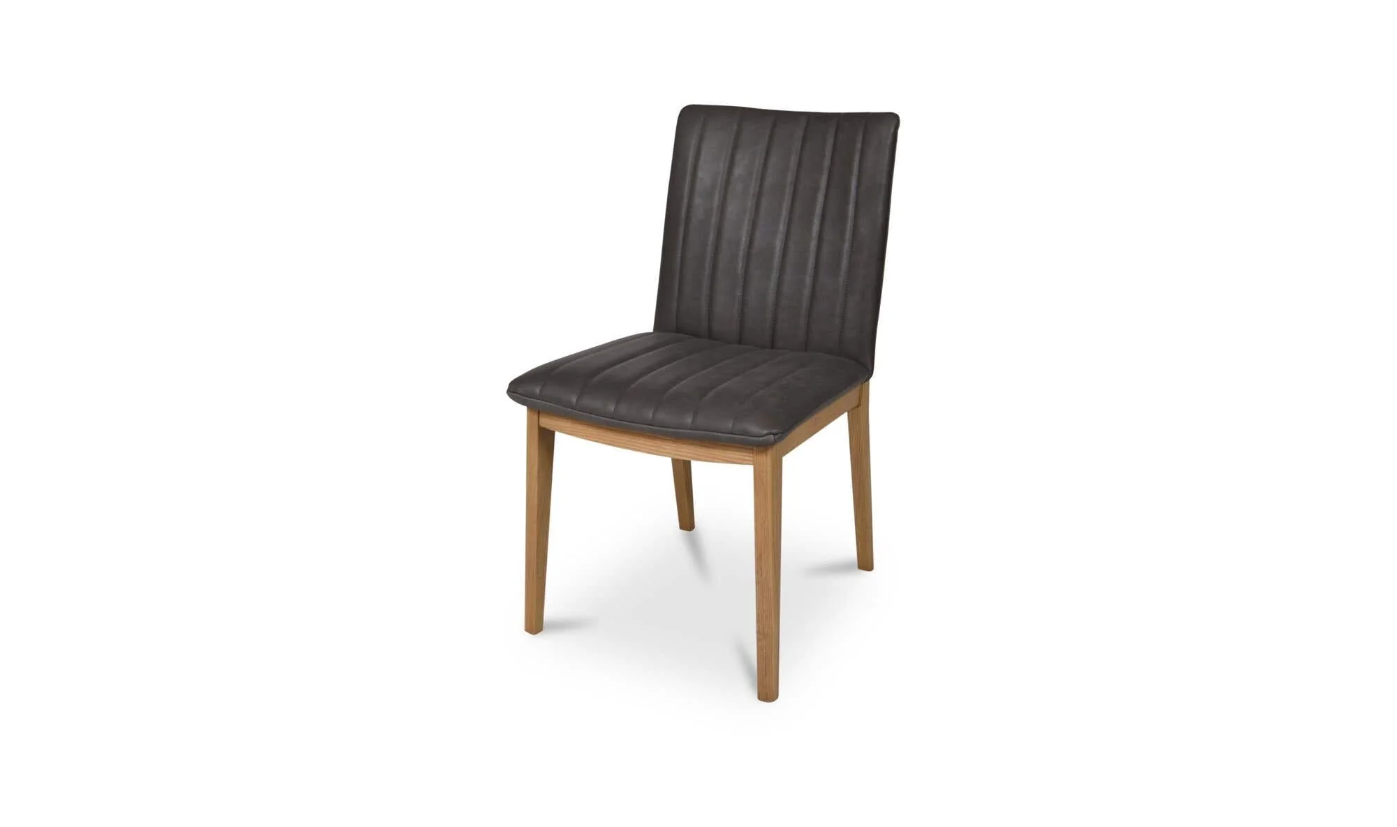 Moe's Home Demi Dining Chair Brown Leather-Set of Two - Image 7