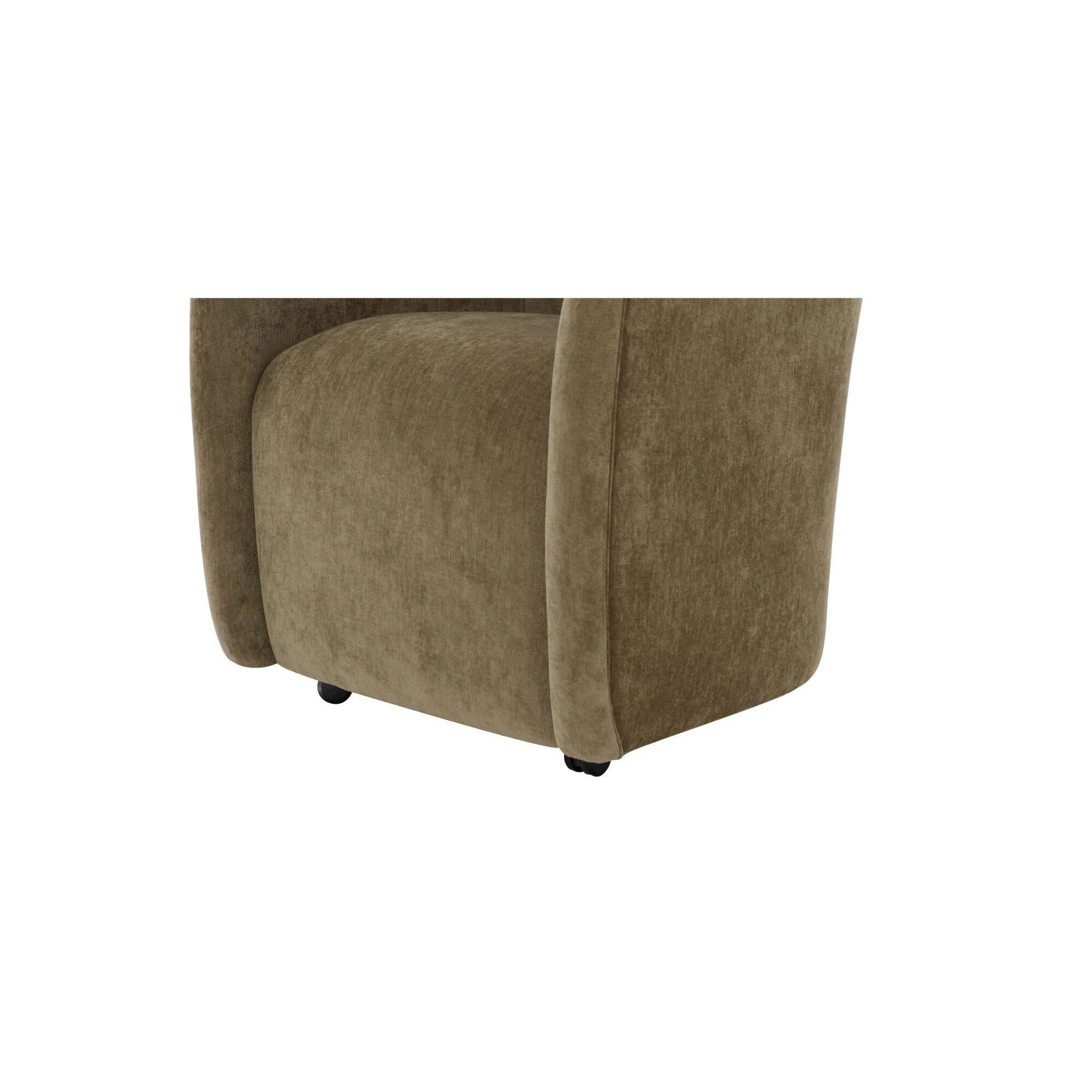 Moe's Home Drava Rolling Dining Chair Green - Image 5