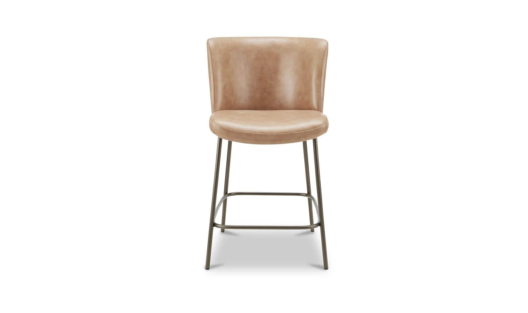 Moe's Home Early Counter Stool Tan Leather